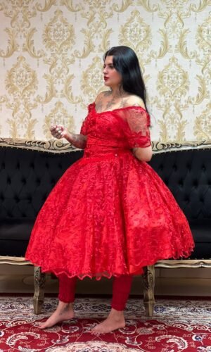 Saia Luxo Curta Vermelho 183