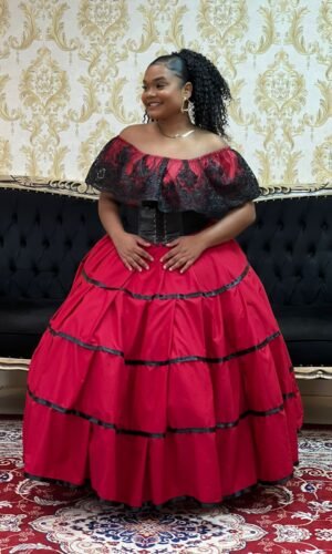 Saia Gomos Oxfor Longa Verm/Pto 2118