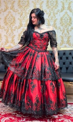 Saia Majestade Verm/Preto 2187