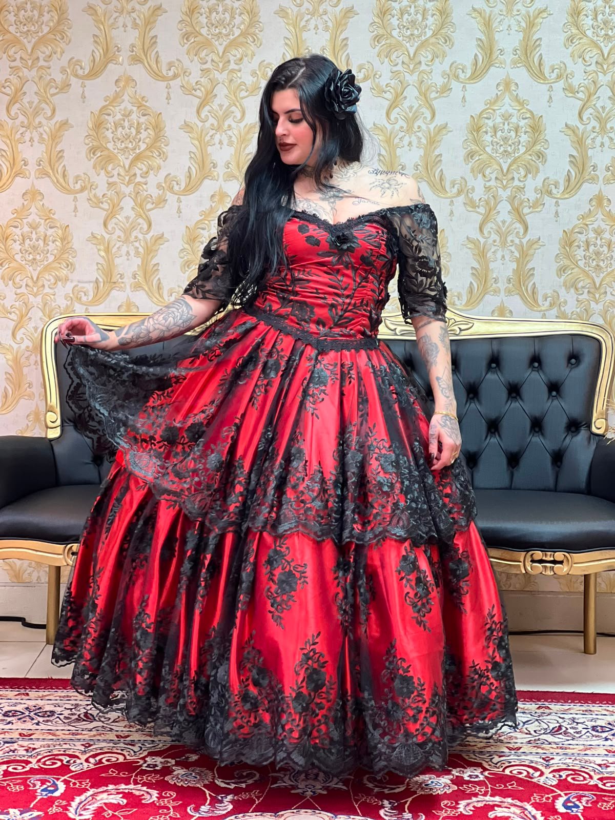 Saia Majestade Verm/Preto 2187