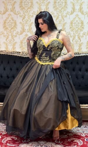 Saia Aurora Longa Dou/Preto 2317