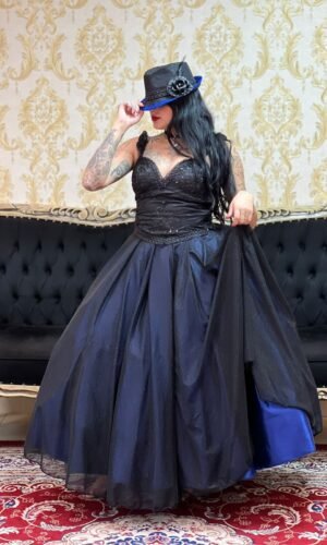 Saia Aurora Longa Azulão/Preto 2410