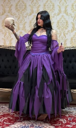 Saia Farrapo Preto/Roxo 2519
