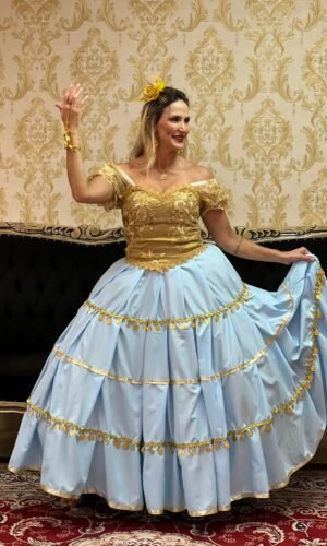 Saia Natasha Azul Claro/Dou 8413