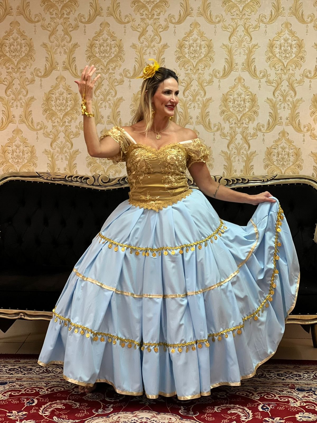 Saia Natasha Azul Claro/Dou 8413