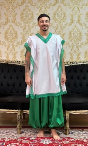 Kafta Tunica Branco/Verde 078
