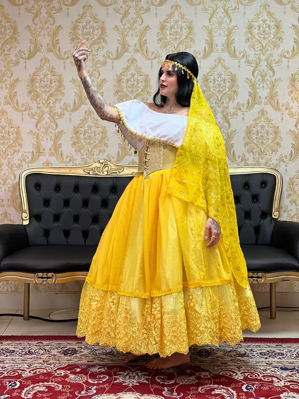 Lenço Maya Amarelo 300