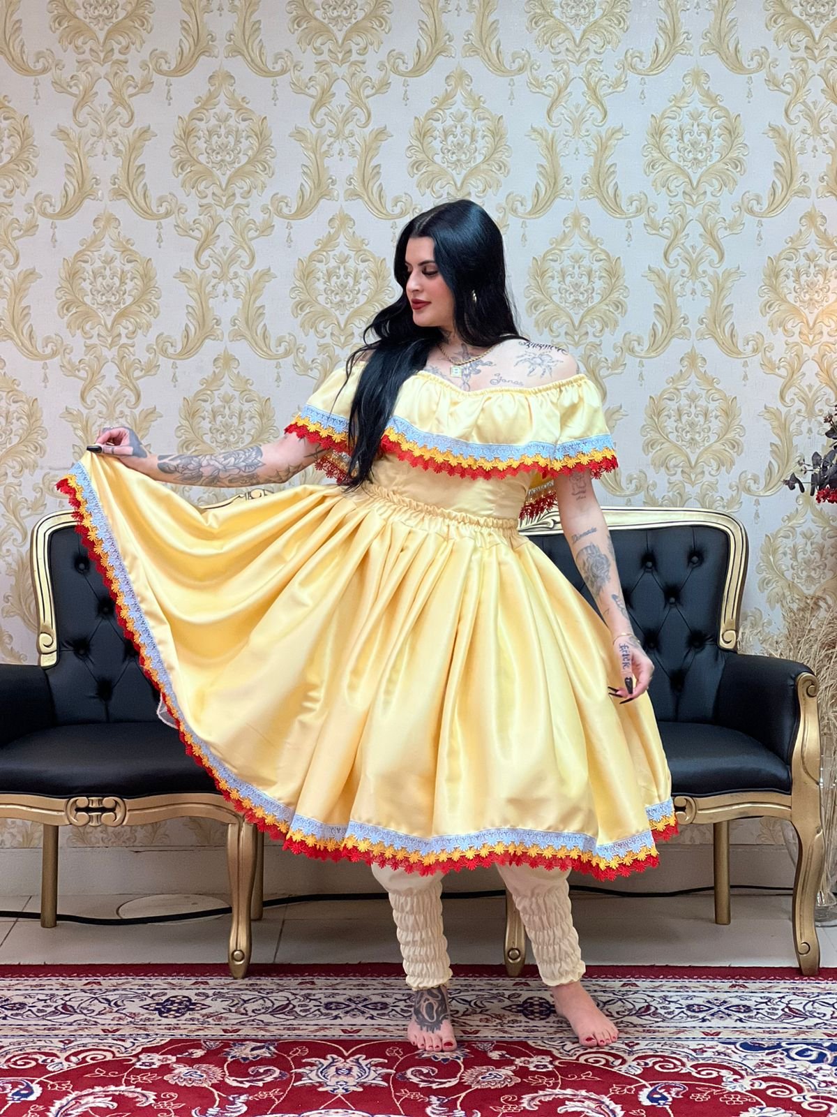 Saia Prada Amarelo/Ibeji 350