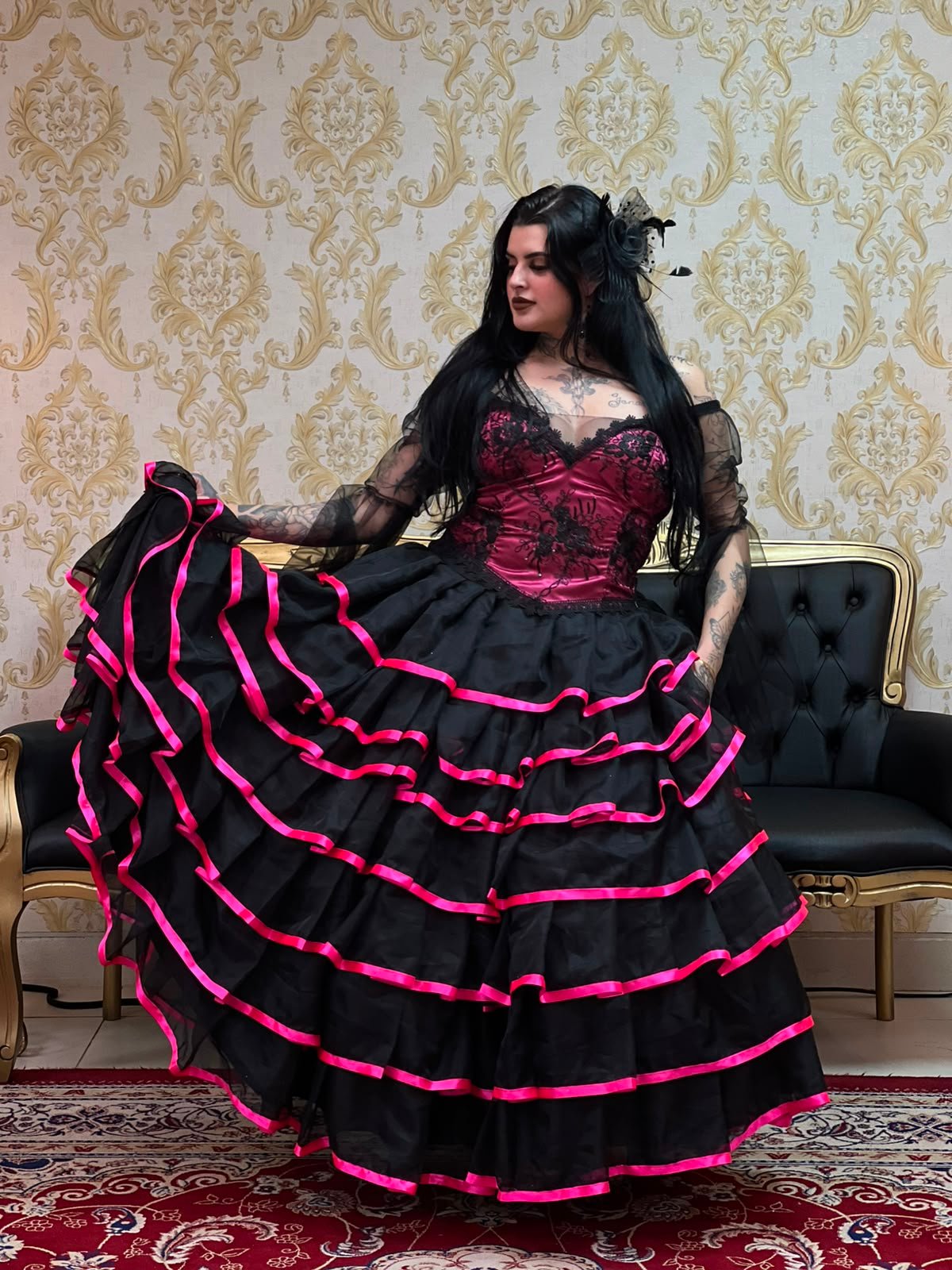 Corpete Misterio Preto/Rosa 271