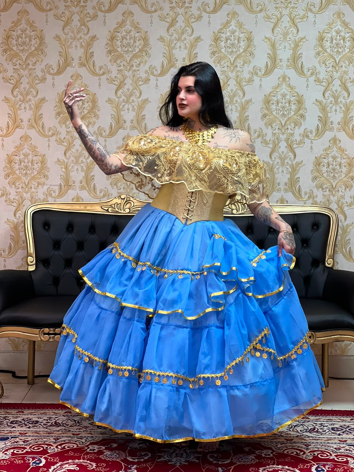 Saia Madalena Azul/Dou 8419