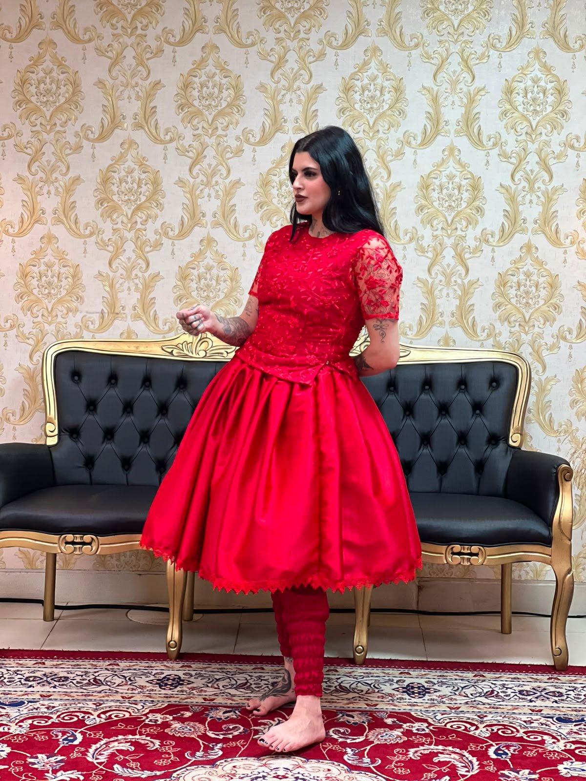 Bata Renda Vermelho 141