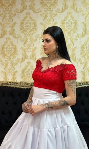 Body Renda Vermelho 103