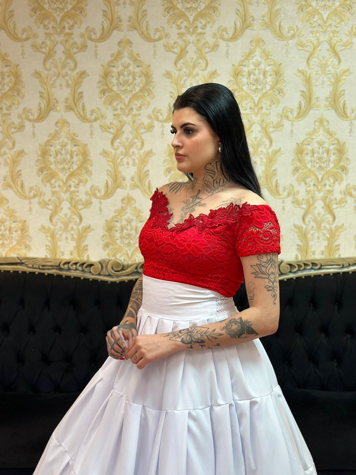 Body Renda Vermelho 103