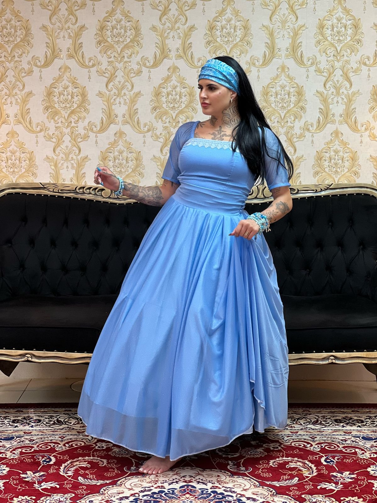 Saia Aurora Longa Azul 433