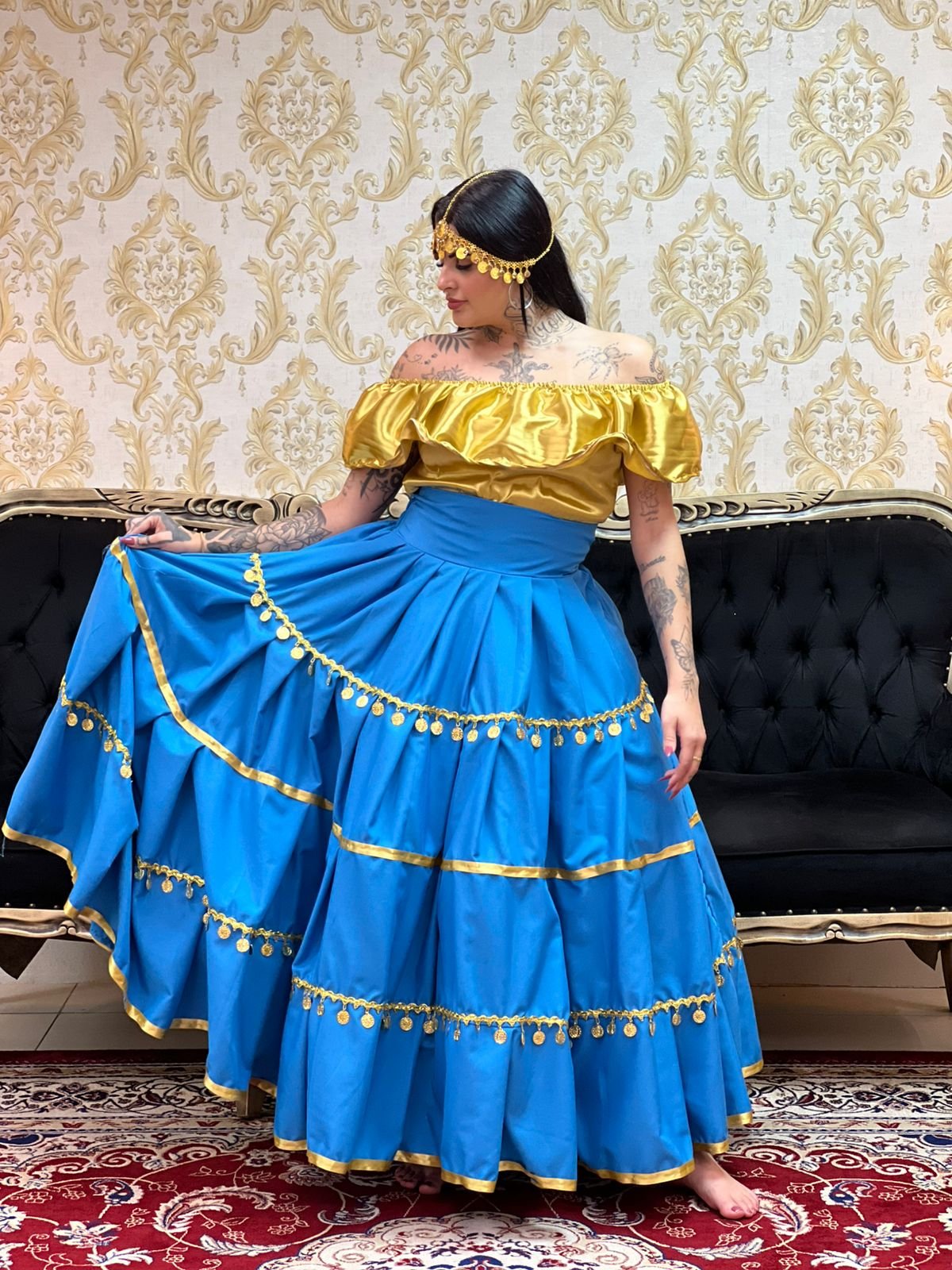 Saia Natasha Azul/Dou 8400