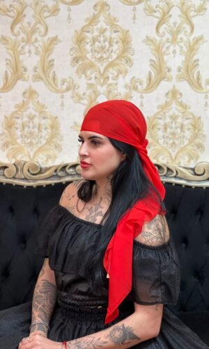 Lenço Voal Vermelho