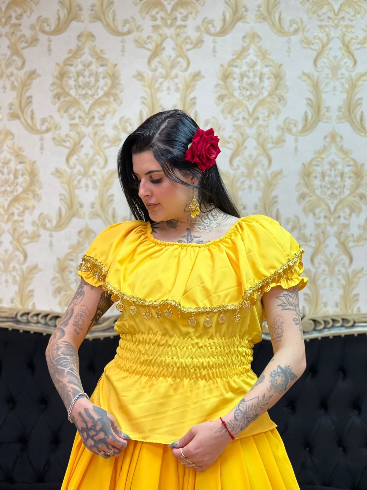 Blusa Moedas Amarelo/Dou 305