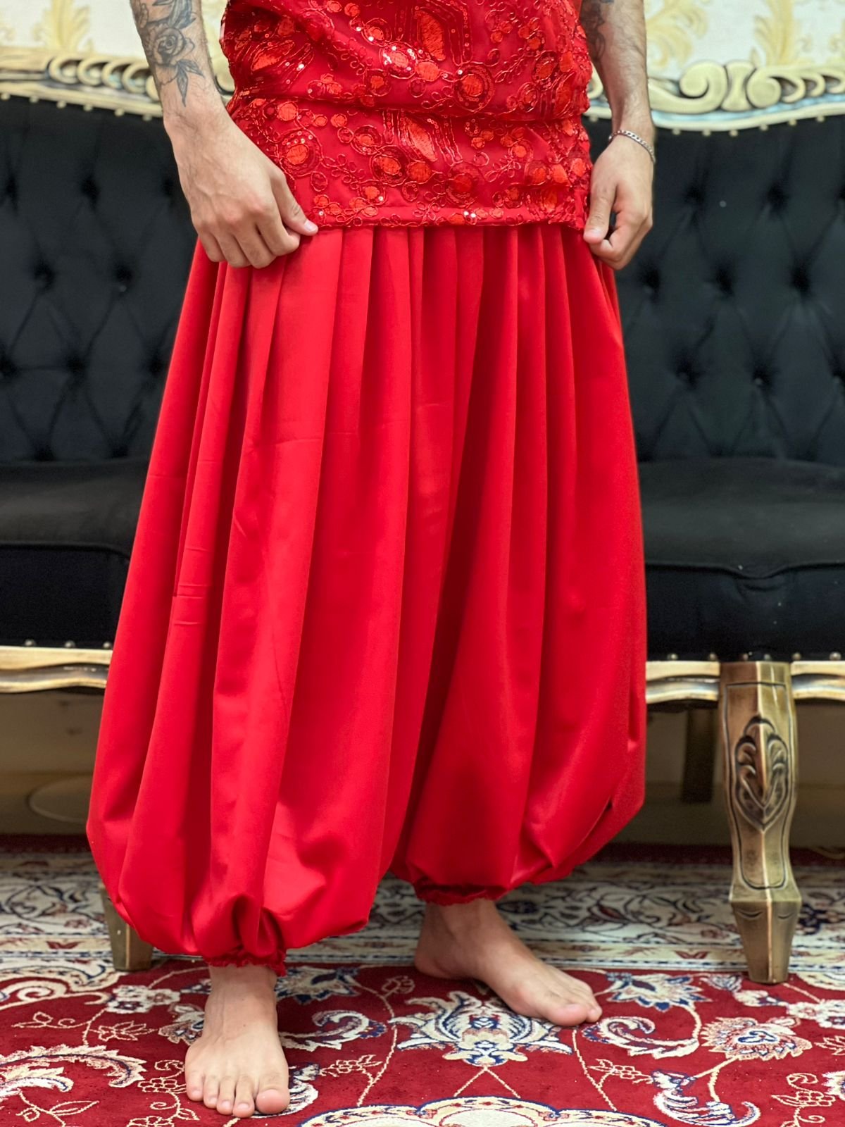 Bombachão Crepe Vermelho 107