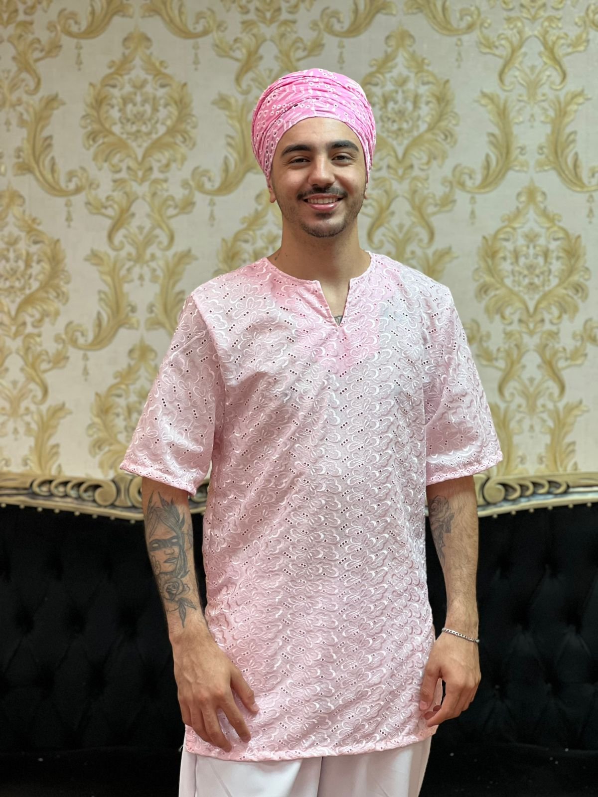 Kafta Broderi Rosa 700