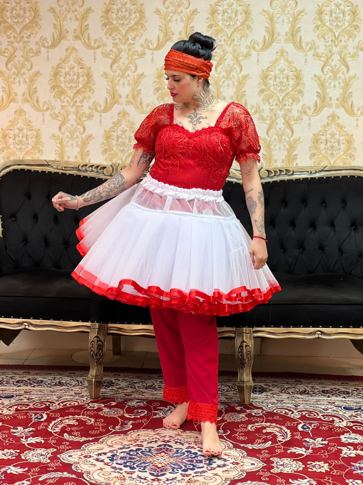 Armação Bailarina Branco/Verm 032
