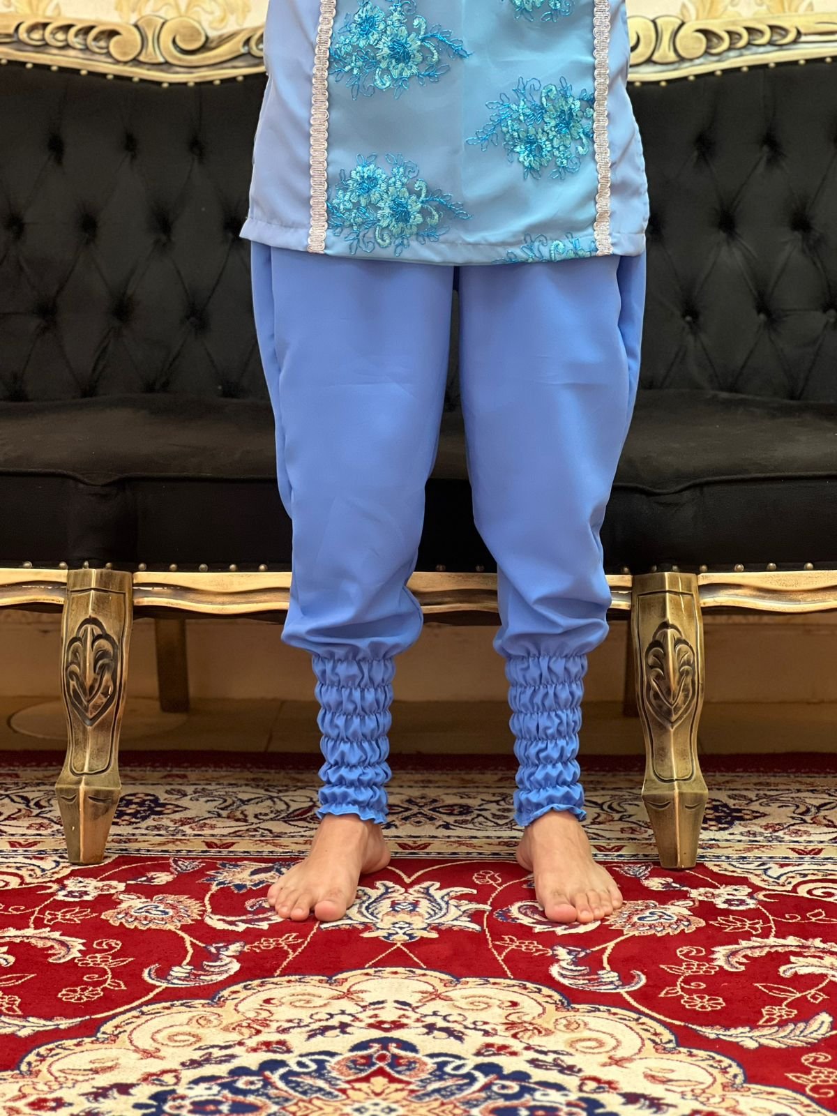 Bombacha Oxfor Azul Turquesa 403