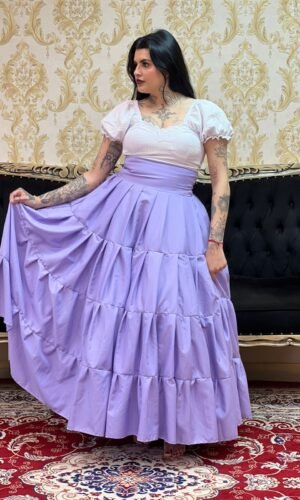 Saia Gomos Oxfor Longa Lilas 511