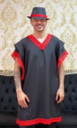 Kafta Tunica Preto/Verm 210