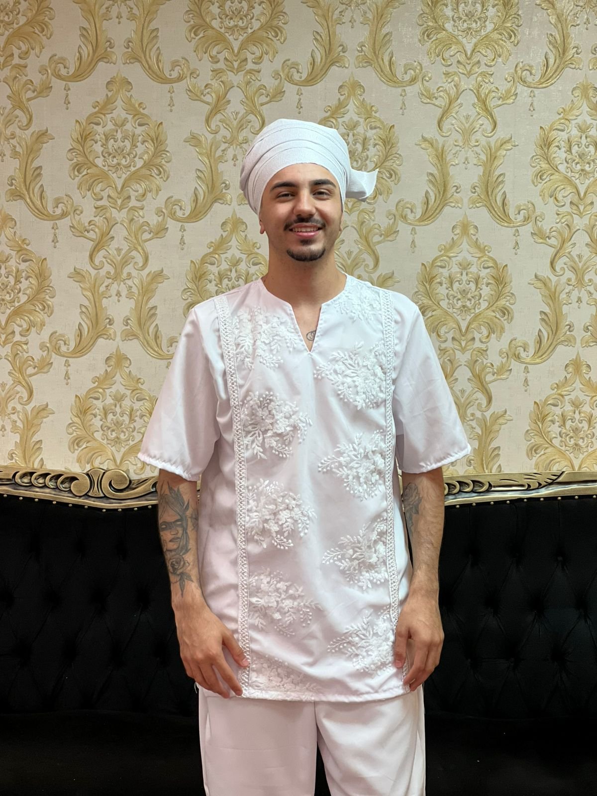 Kafta Bordada Branco 064