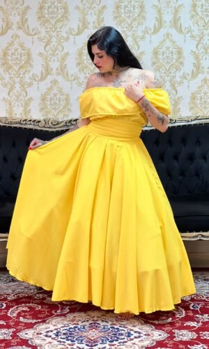 Saia Oxfor Longa Amarelo 302