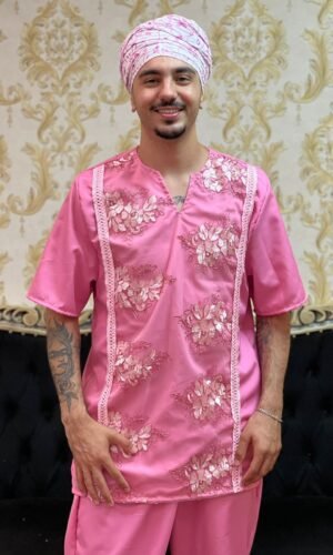 Kafta Bordada Rosa 703