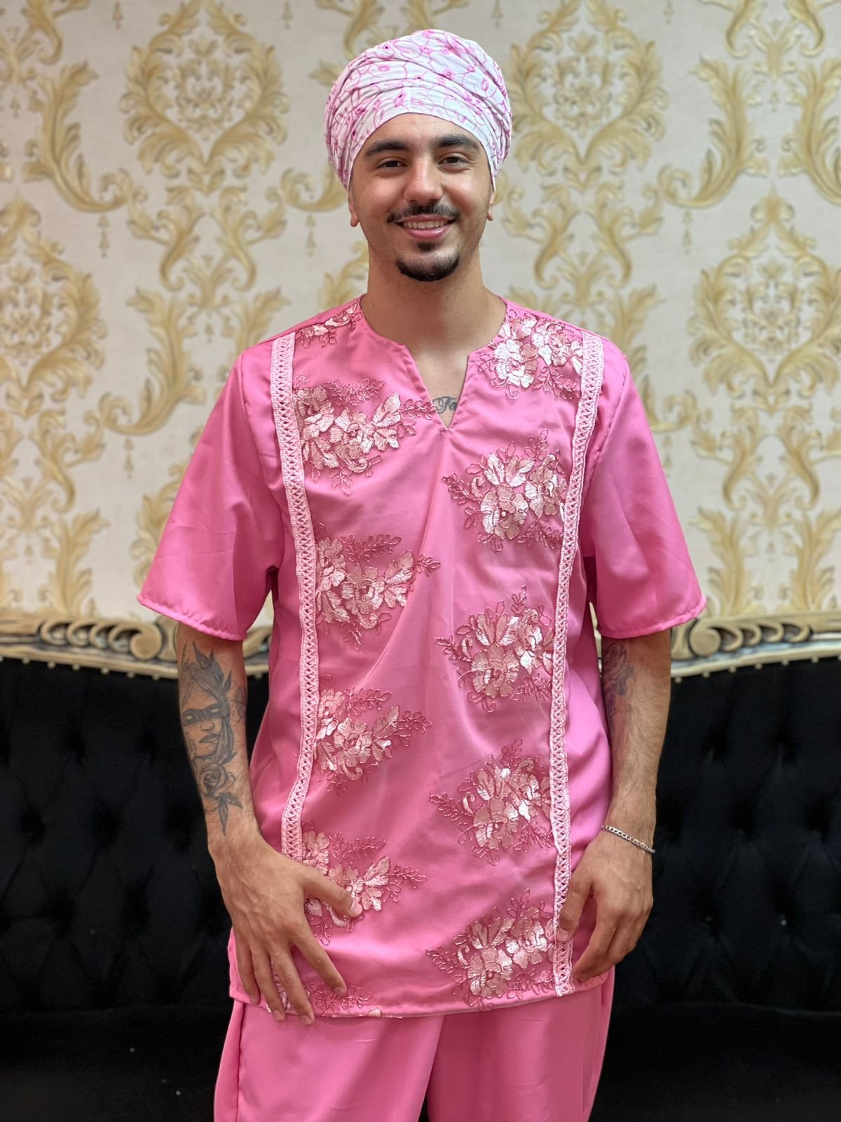 Kafta Bordada Rosa 703