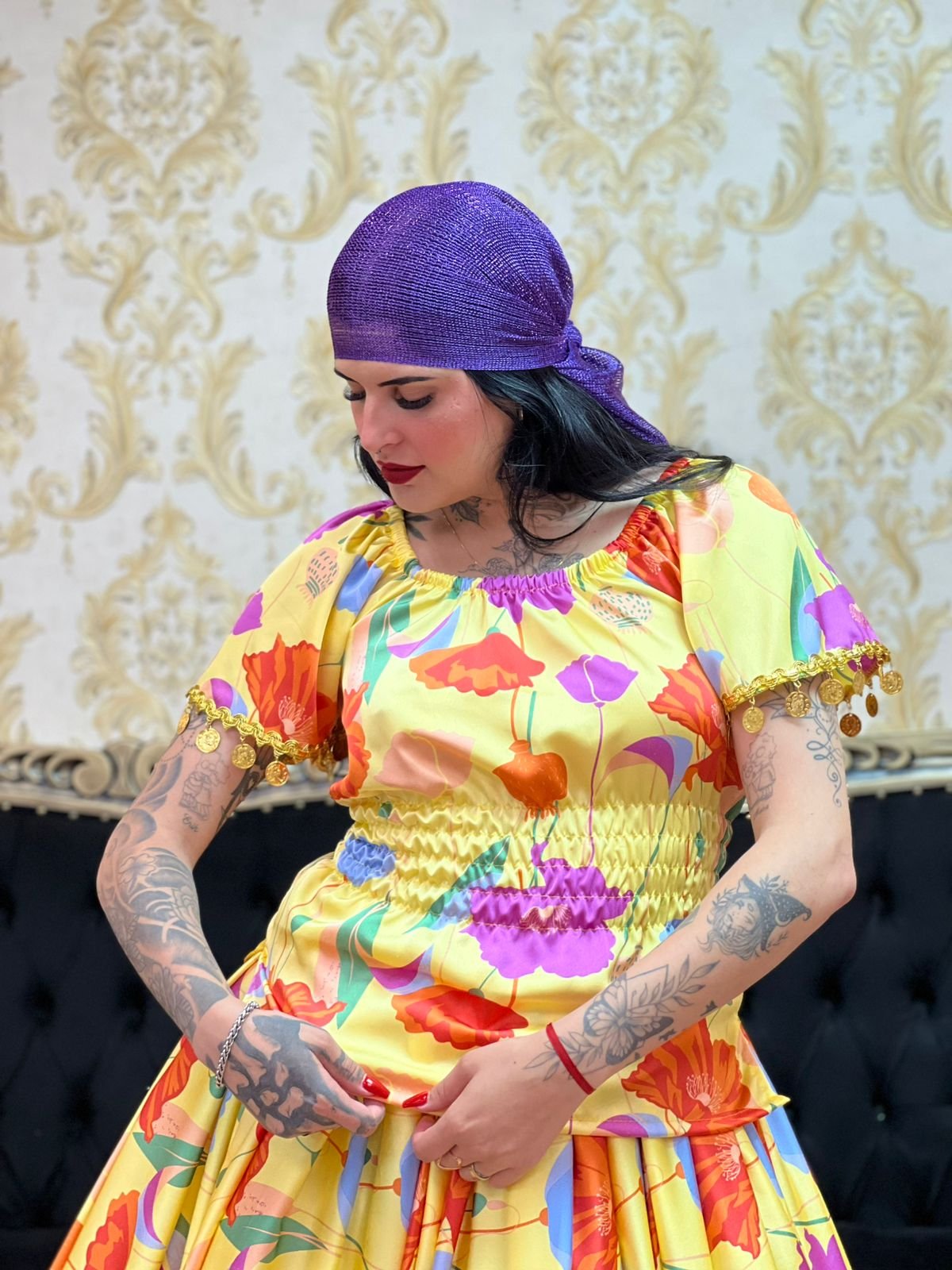 Blusa Flores Amarela 320