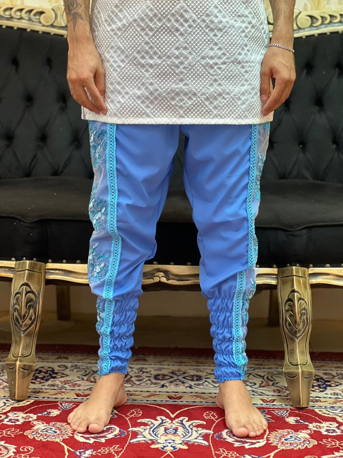 Bombacha Bordada Azul 407