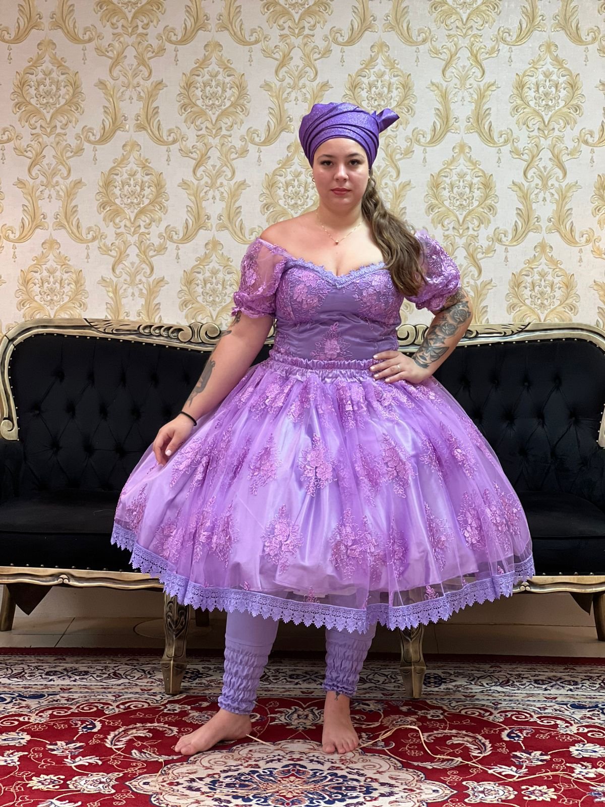 Saia Ori Curta Lilas 529