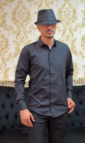 Camisa Social Slim Preta 202