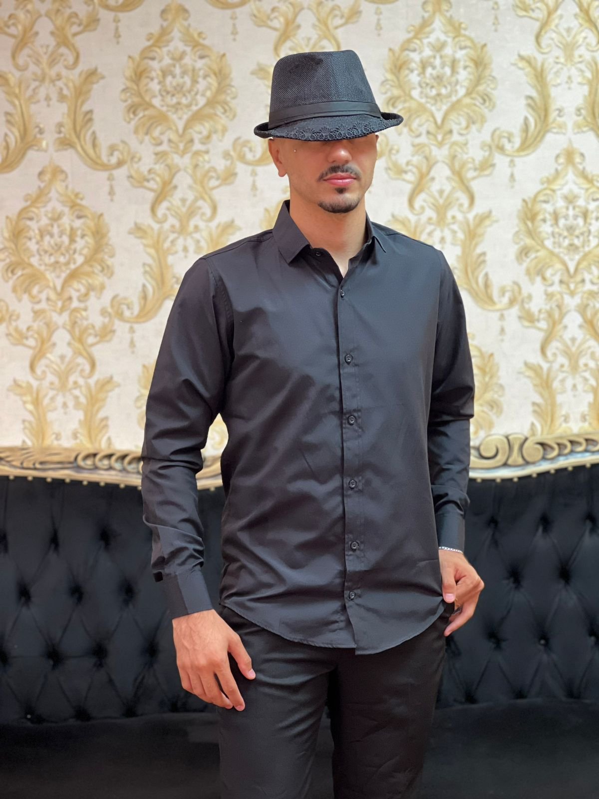 Camisa Social Slim Preta 202