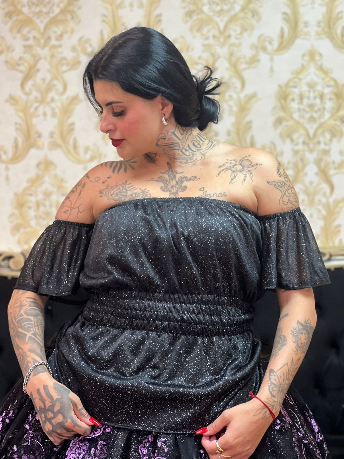 Blusa Aura Brilho Preta 221