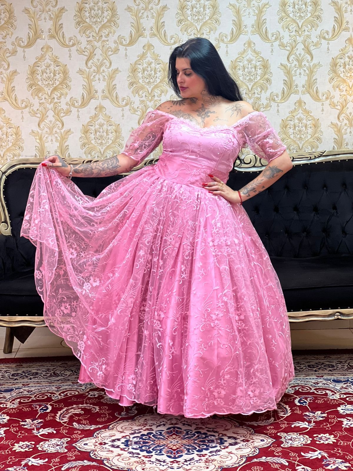 Saia Pérola Longa Rosa 725
