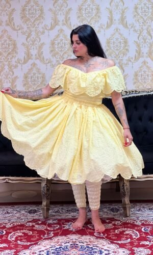 Saia Broderi Curta Amarelo 343