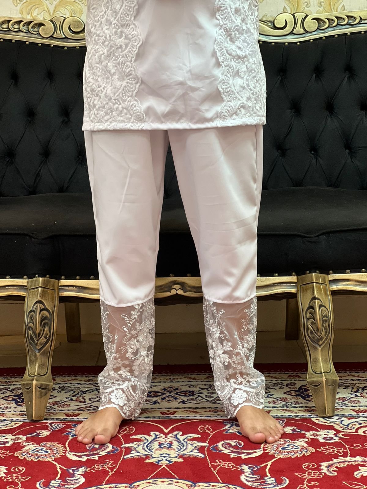 Calça Luxo Bco/Prata 028