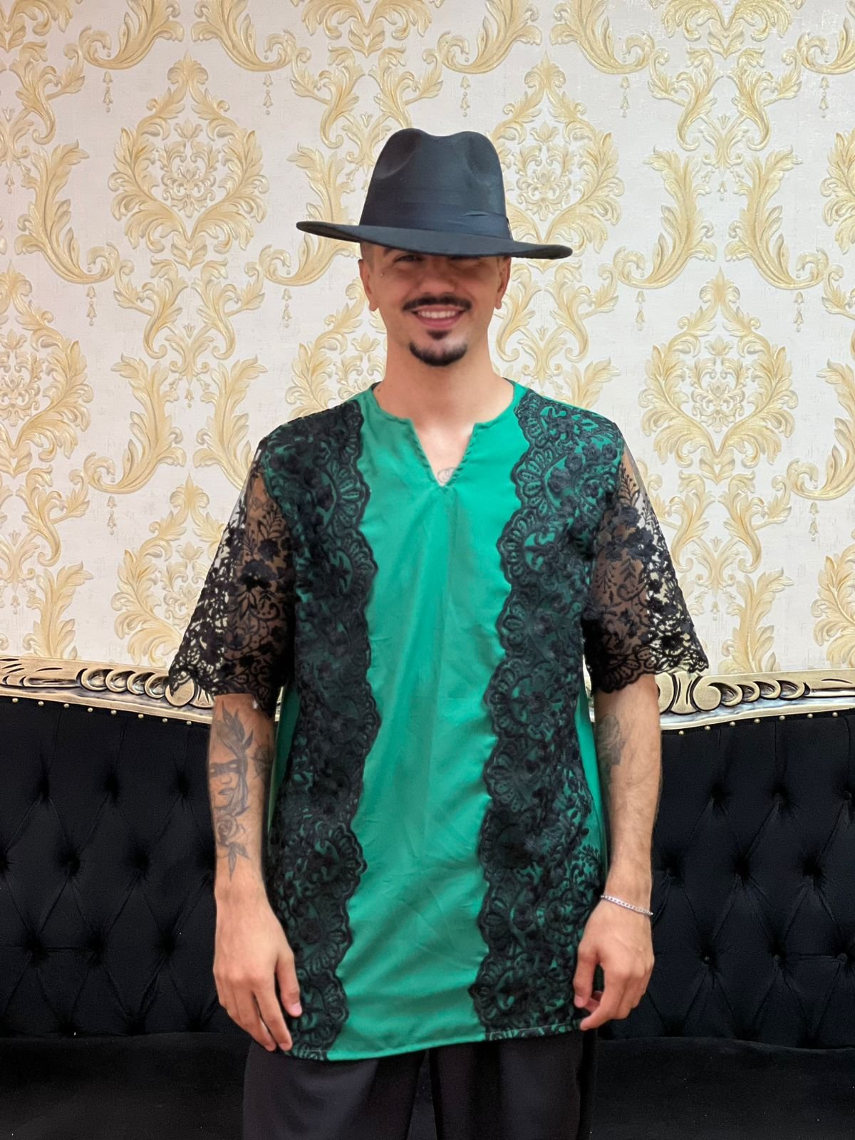 Kafta Luxo Verde/Preto 636