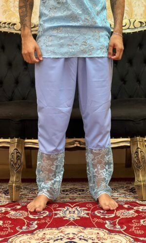 Calça Luxo Paete Azul 424