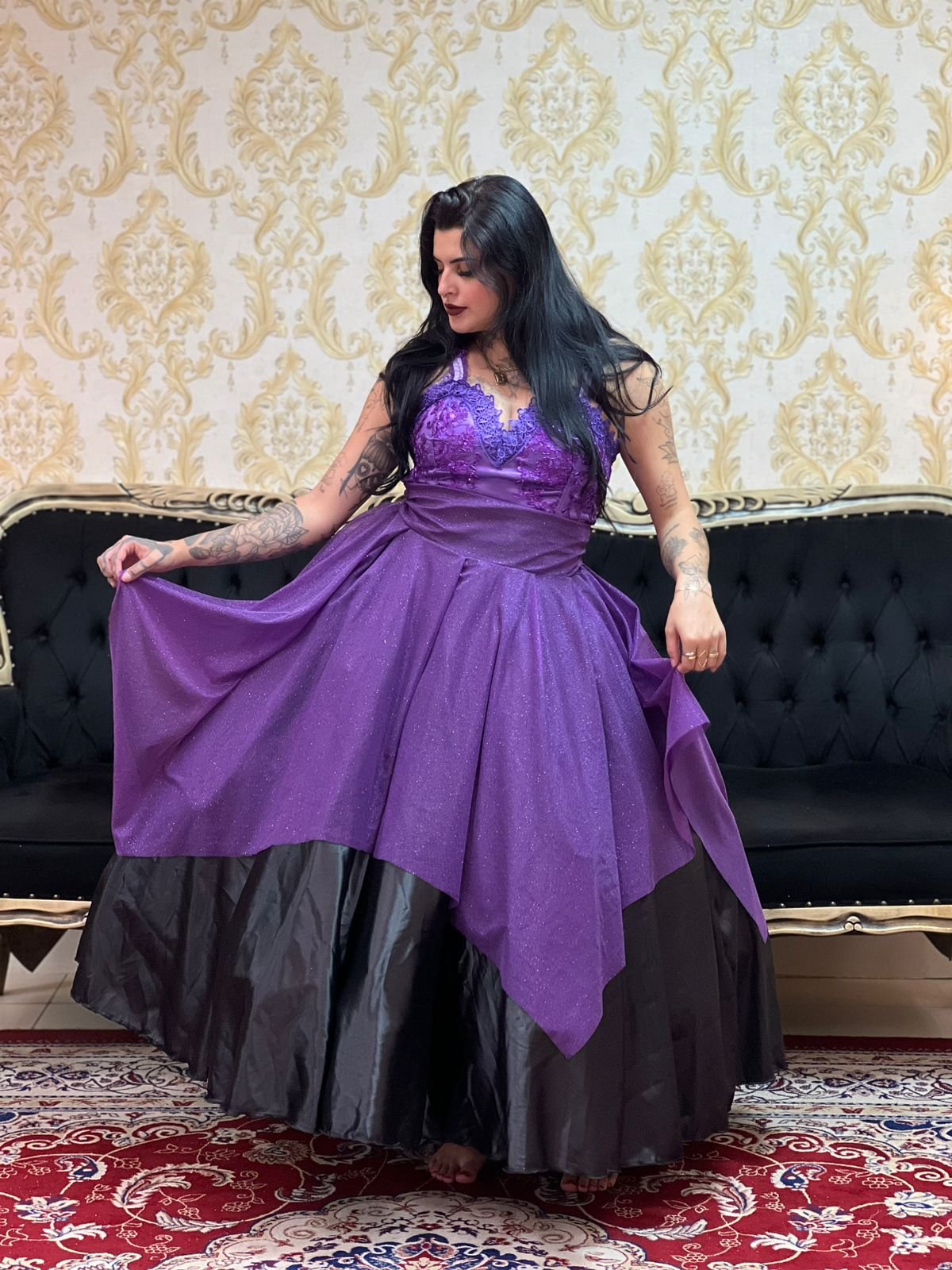 Saia Mulambo Preto/Roxo 2505