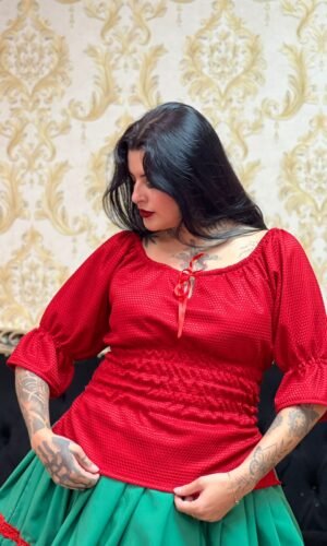 Blusa Laço Vermelho 109