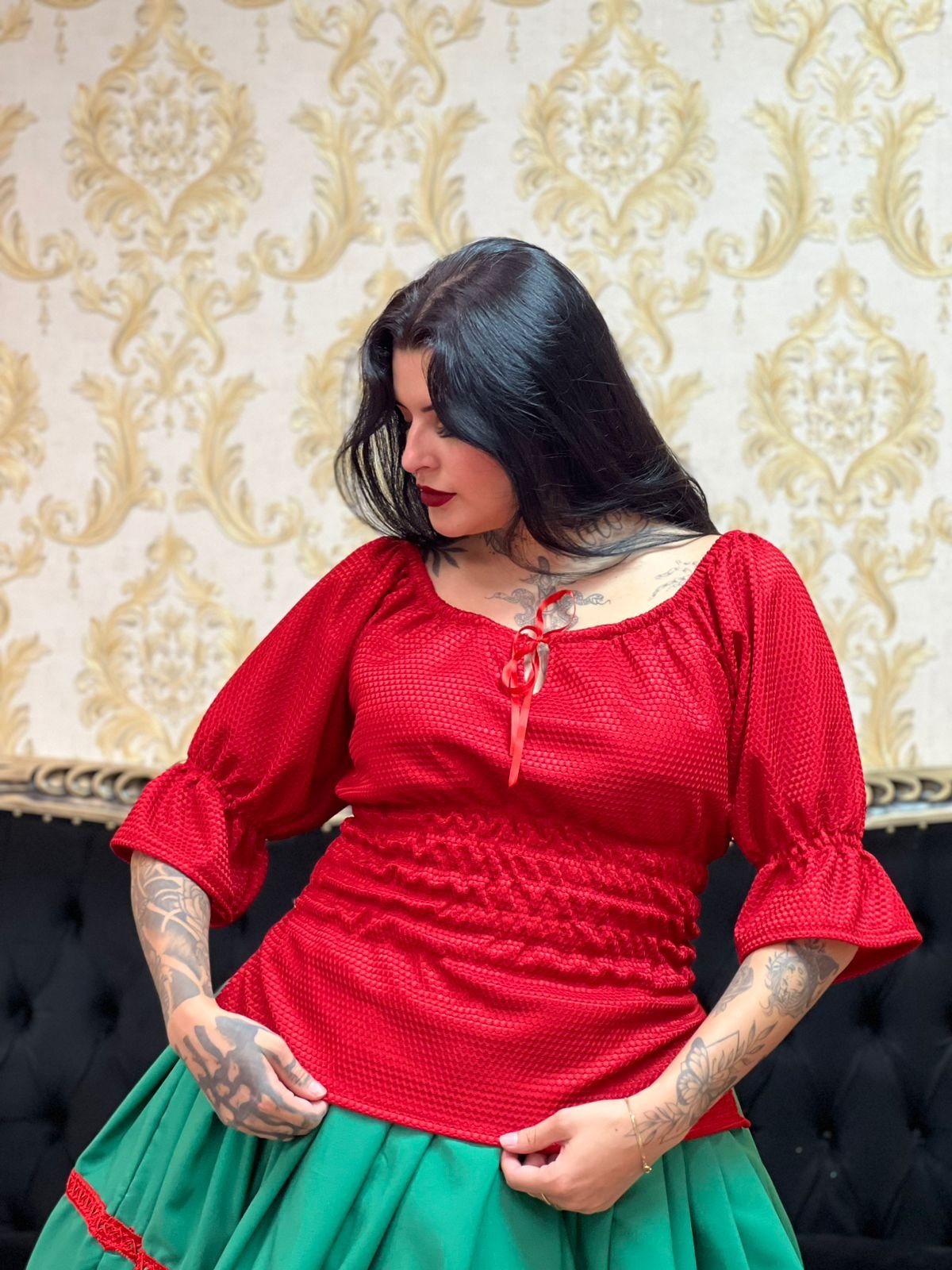 Blusa Laço Vermelho 109
