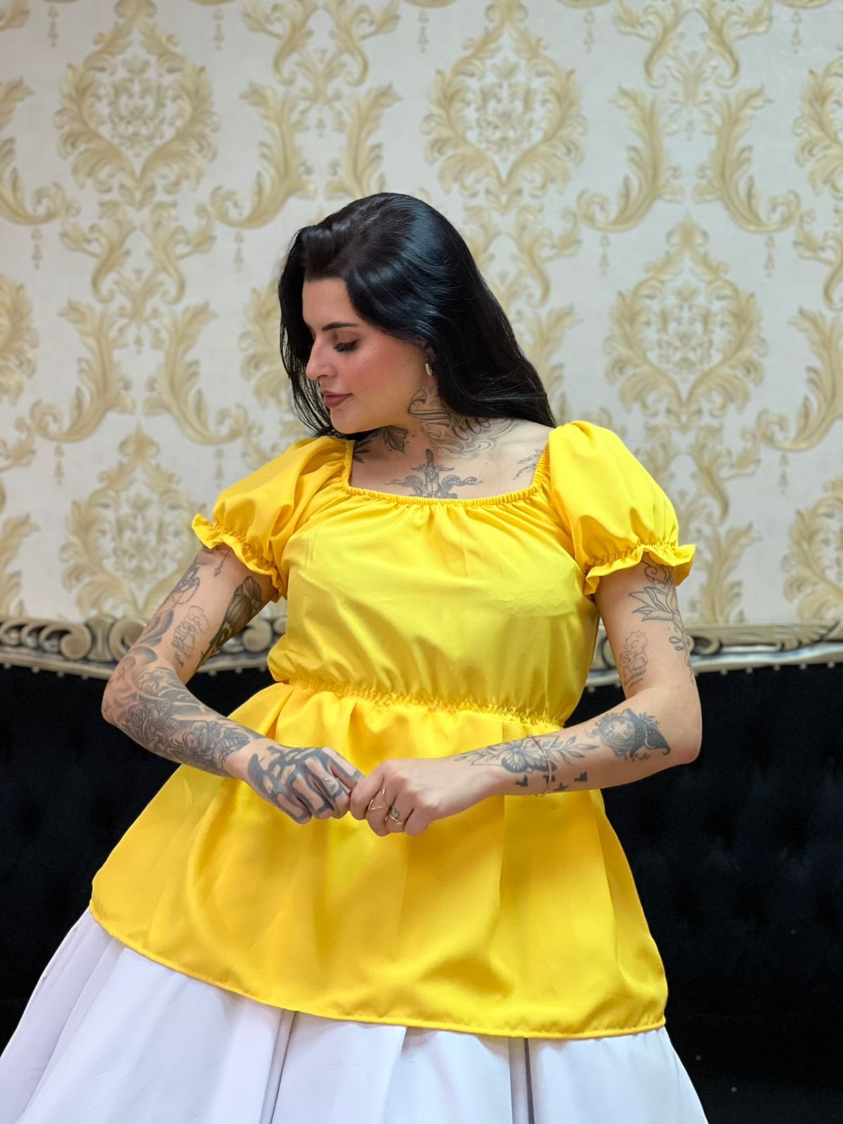 Bata Umbanda Amarelo Forte 313