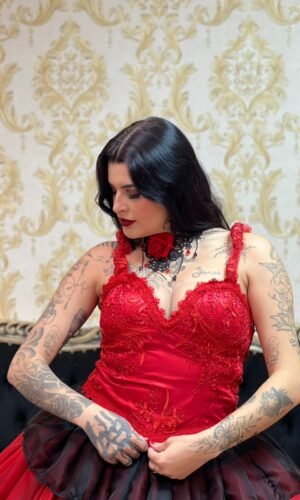 Corpete Decote V Vermelho 129