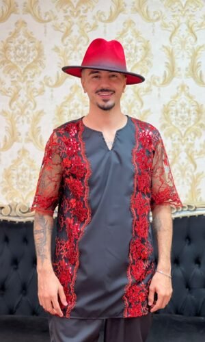 Kafta Luxo Preta/Verm 213