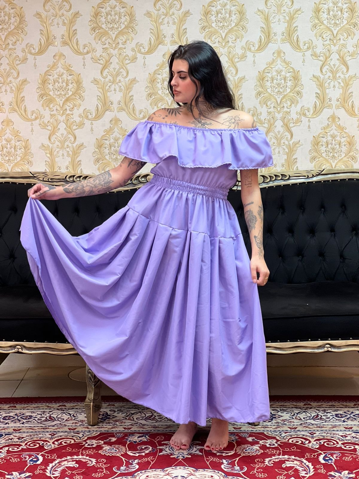 Saia Serão Oxfor Lilas 517