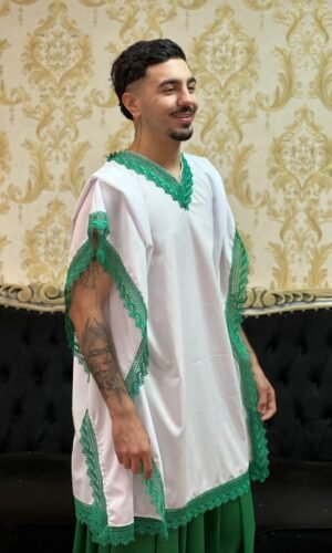 Kafta Tunica Branco/Verde 078